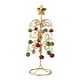 thumbnail image 2 of Tabletop Metal Christmas Tree Wrought Iron Ornament Display Stand Christmas Ornament 11 Inch Desktop Decorations Mini Xmas Tree, 2 of 6