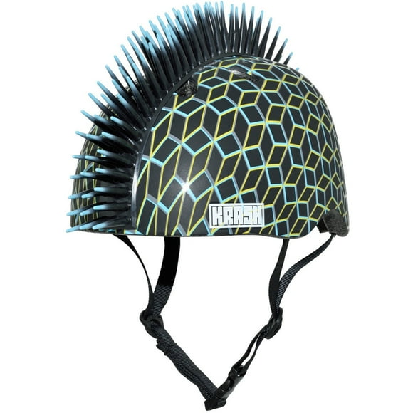 Krash Techno Geo Youth 8+ Mohawk Helmet, Techno Neo Geo Black (8042924)