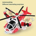 thumbnail image 4 of Herrnalise Children's Electric Armed Fighter - Transforming Aircraft Toy - Universal Wheel Helicopter - 360 Degree Rotating Sound and Light Music (Red), 4 of 6