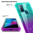 thumbnail image 2 of Nagebee For Motorola Moto G Power 2022 Phone Case with Built-In Screen Protector, Nagebee Full-Body Protective Shockproof Rugged Bumper Impact Resist Durable Phone Cover (GlitterAquaPurple), 2 of 6