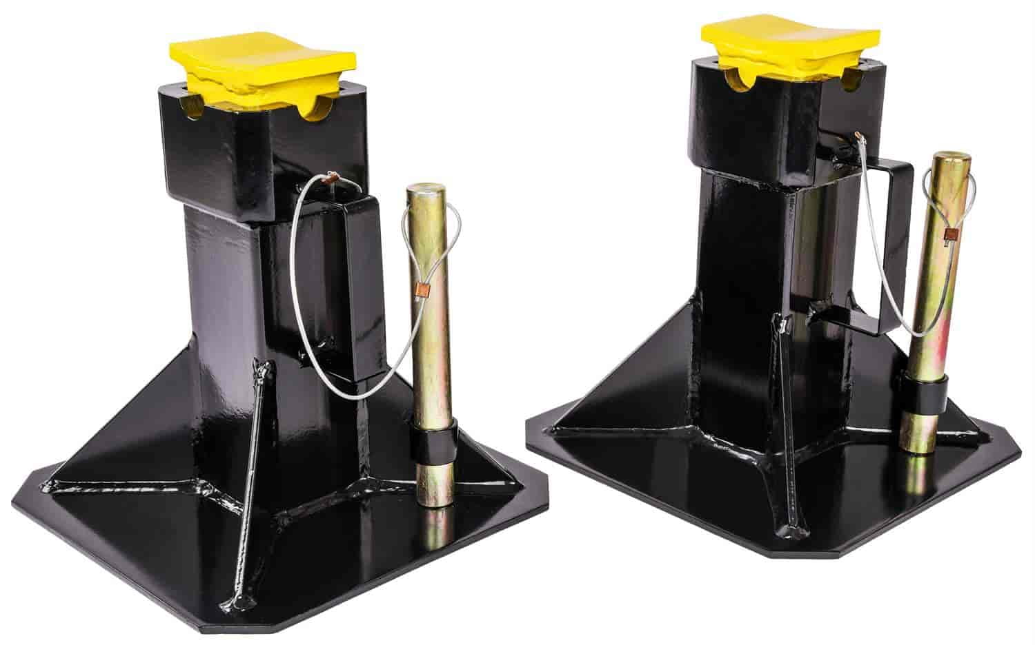 JEGS 80107 22-Ton Jack Stands Height Range 11 1/2 in Base 19 i to 19 5/16 in 