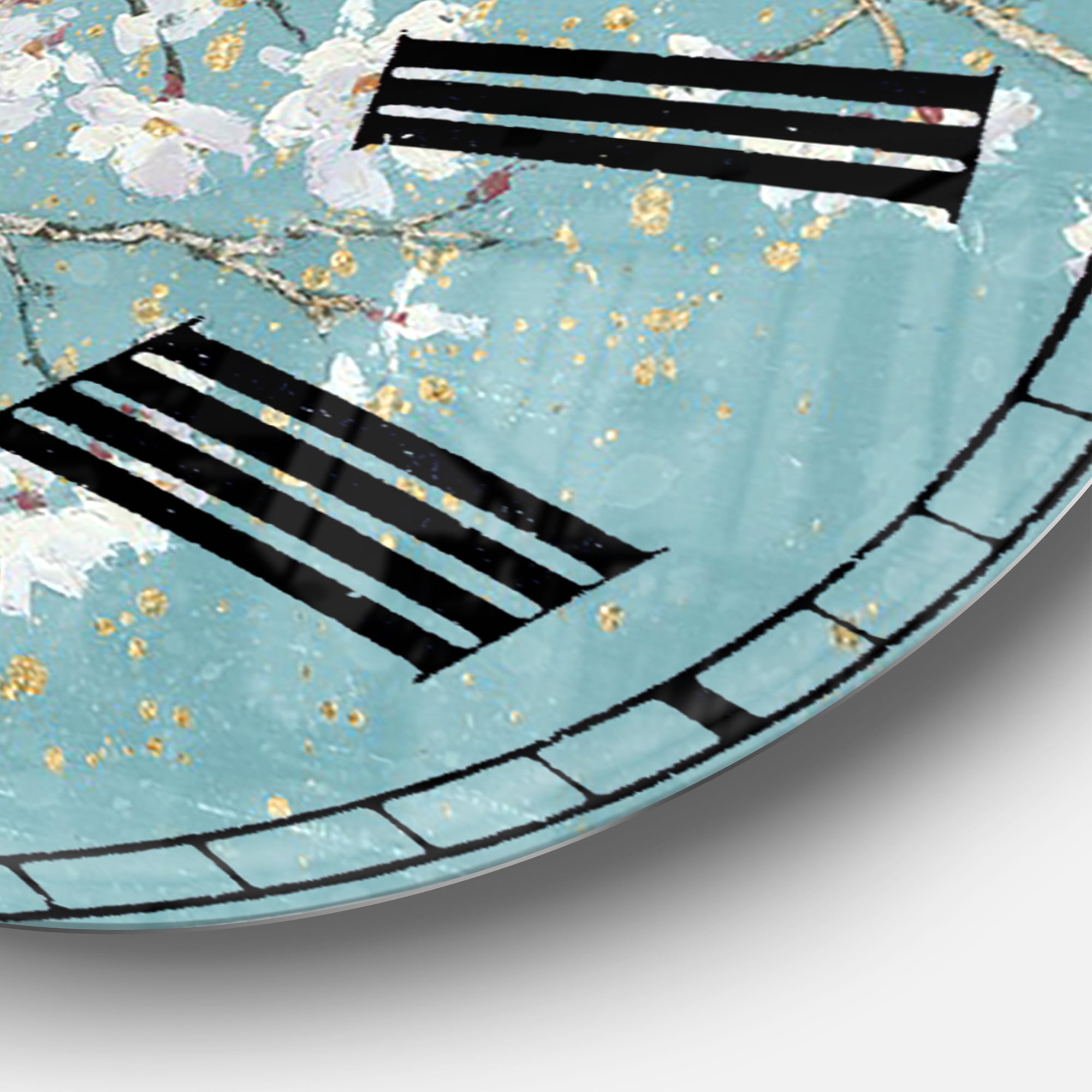 Designart 'Blue April Tree' Traditional wall clock