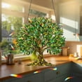thumbnail image 3 of ViciArt Olive Tree Holographic Acrylic Window Hanging, Green, 12" Stained Glass Style Suncatcher Decor, 3 of 4