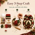 thumbnail image 6 of KRONDO Christmas Patchwork Ornament DIY Kit, 5.9" Fabric Craft Set for Holiday Tree, Mantel & Gift Display, 6 of 7
