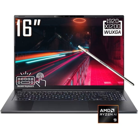 Acer Swift Go 16 AI Laptop, 16" 1920 x 1200 WUXGA 120Hz IPS LCD Touchscreen, AMD Ryzen AI 9 465, Stylus Pen, Backlit Keyboard, Wi-Fi 7, Windows 11 Home (32GB DDR5 RAM - 1TB SSD)