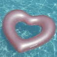 thumbnail image 2 of Swimline Metallic Heart Shaped Inner Tube Swimming Pool Float - 68" - Pink, 2 of 4