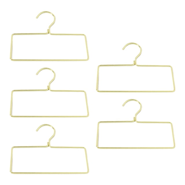 5pcs Hanging Metal Clothes Hanger Square Shape Towel Rack Bathroom RObe Holder