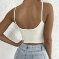thumbnail image 5 of Beach Vacation Clothes for Women Blank Women Bodysuit Band Christmas Tops for plus Size Leather Corset Top X Bra in Tops Crop Top Workout Shirts Cropped Blank Crop Big Girls Yoga Backless Beige XS, 5 of 7