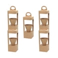 thumbnail image 3 of 5Pcs Portable Paper Basket Kraft Paper Dry Flower Gift Box Folding Basket (Kraft Paper Basket, Flower Not Included), 3 of 8