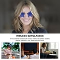 thumbnail image 3 of Miangastore 1 Pair Star Shaped Eyeglasses Rimless Sunglasses Party Eyeglasses Photo Props, 3 of 8