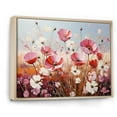 thumbnail image 2 of Designart "Tender Embrace Of Pink Crimson Flowers I" Flower Floater Framed Wall Decor, 2 of 5