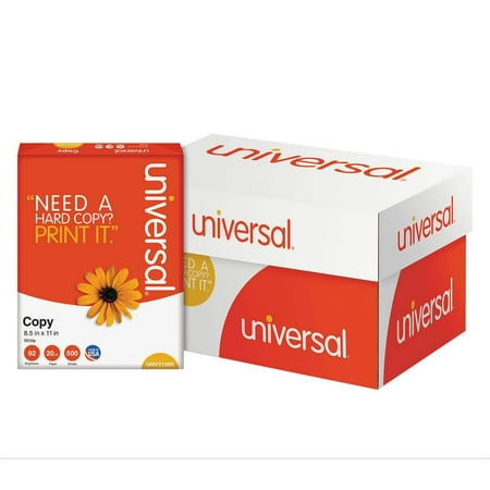 Universal Copy Paper, 8.5"x11" Letter, White, 20lb, 92 Bright