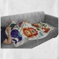 thumbnail image 6 of Zoo Soft Flannel Fleece Throw Blanket, Funny Animals and Birds with Native Ornaments Childish Composition Kids Nursery, Cozy Plush for Indoor and Outdoor Use, 50" x 70", Multicolor, by Ambesonne, 6 of 6