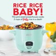 thumbnail image 2 of Dash 2-Cup Mini Electric Rice Cooker, Aqua - Nonstick Interior, 2 of 8