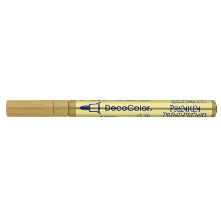 Marvy Uchida Acrylic Paint Markers, Chisel Tip, Gold, 2/Pack