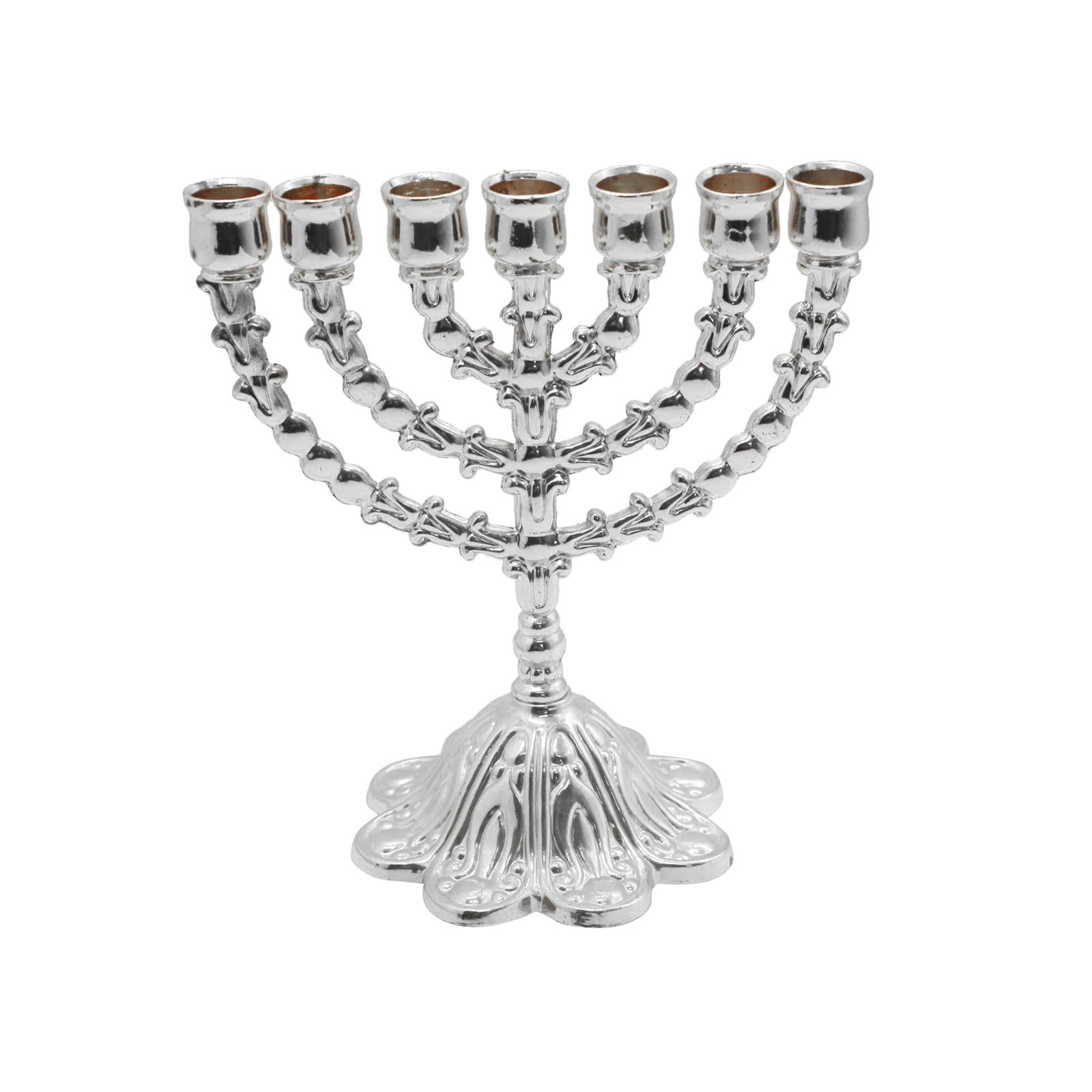 Hanukkah Menorah Jewish Candle Holder 7 Branches Candlestick Tealight