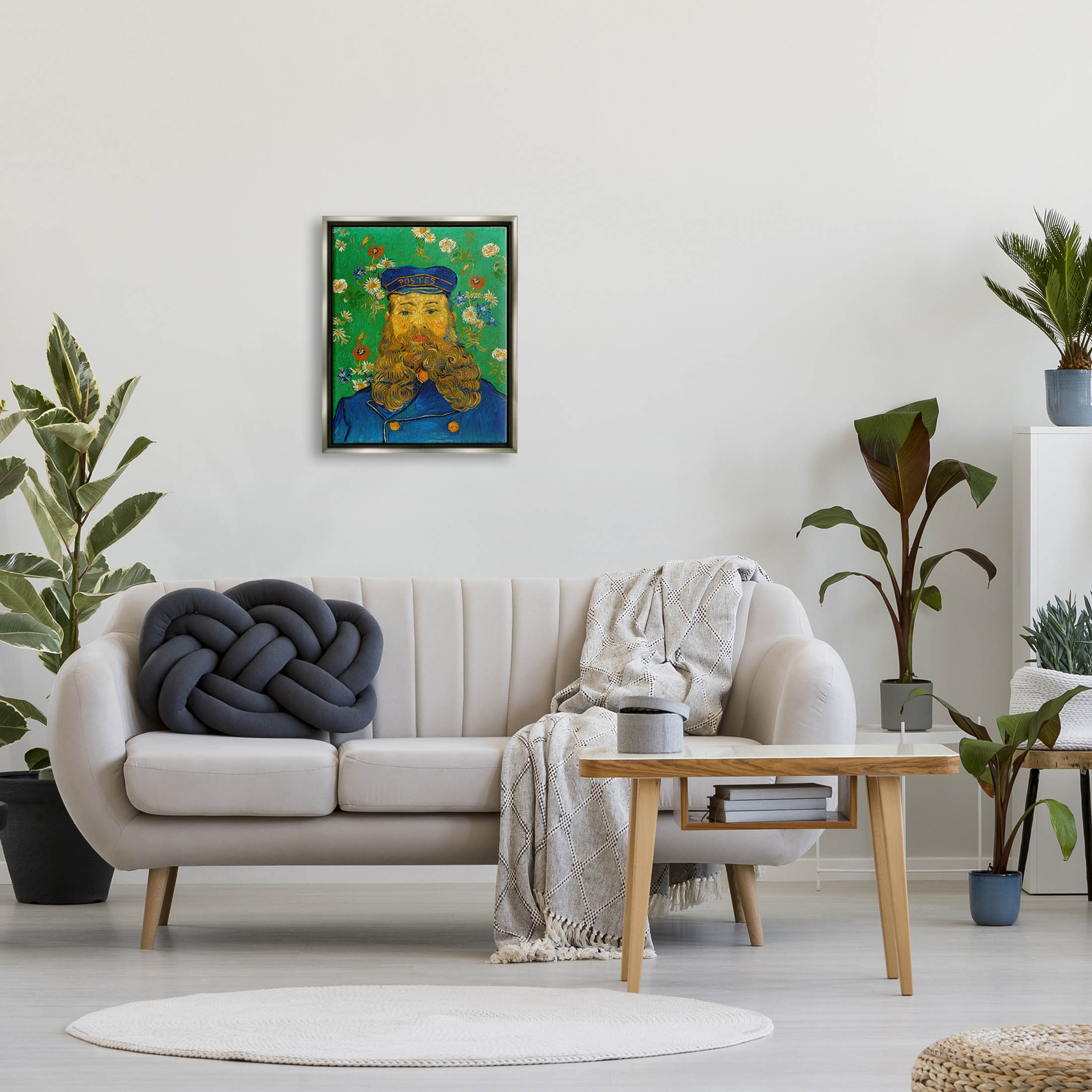 Portrait Of Joseph Roulin Van Gogh Botanical & Floral Painting Luster Gray Framed Art Print Wall Art