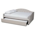 thumbnail image 3 of Baxton Studio Becker Transitional Upholstered with Trundle Daybed, Queen, Beige/Black, 3 of 12
