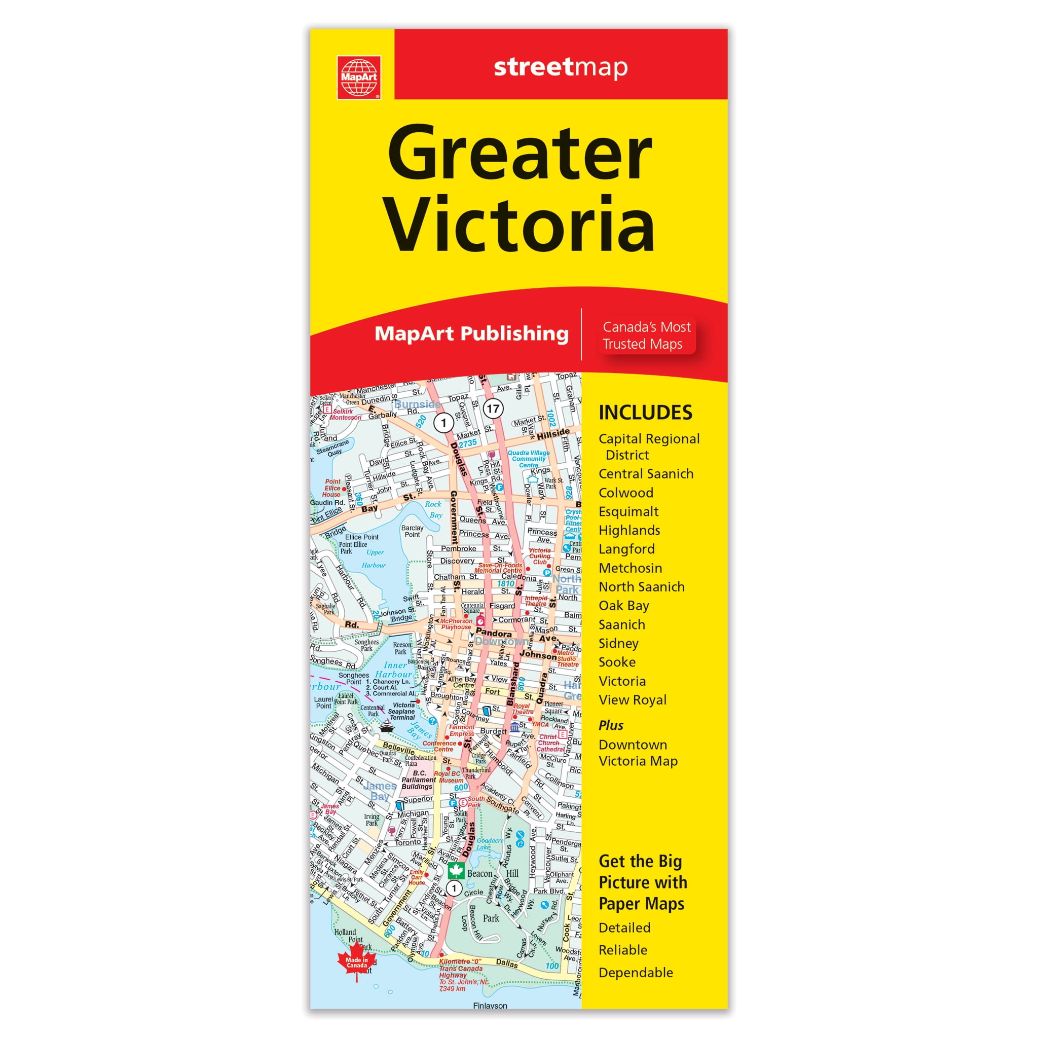 Carte Greater Victoria