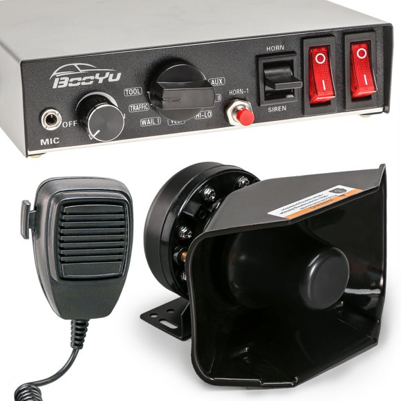 Sistema de megafonía BooYu, 9 tonos, 12 V, sirena policial