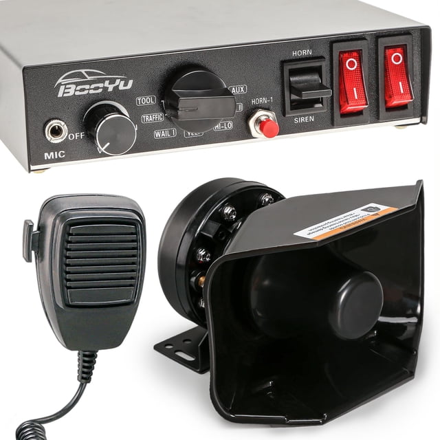 Sistema de megafonía BooYu, 9 tonos, 12 V, sirena policial