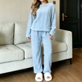 thumbnail image 5 of Gamivast Winter 2 Piece Sets for Women Fleece Long Sleeve Crewneck Top Pants Sleepwear Cozy Loungewear Winter Warm 2 Piece Sweatsuit, 5 of 7