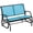 Blue#6, variant on Patio Furniture Outsunny Outdoor Glider Bench with Center Table, Metal Frame Patio Loveseat with Breathable Mesh Fabric and Armrests for Backyard Garden Porch, Beige,Patio Chairs
