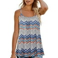thumbnail image 1 of Camiseta informal plisada con estampado Irregular y versátil de verano para mujer Pompotops  lopia987893, 1 of 8