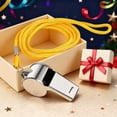 thumbnail image 3 of Professional Chrome Metal Sports Whistle with Orange Lanyard - Durable Referee & Coach Equipment for Clear Sound in All Weather, 3 of 6