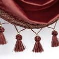thumbnail image 3 of DriftAway Velvet Waterfall Draped Curtain Valance for Living Room Boho Super Soft Home Decoration with Handmade Tassels for Kitchen Single Window Drape for Bedroom W39XL48 Inches Red, 3 of 8