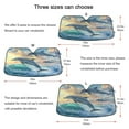 thumbnail image 5 of Beautiful Dolphins Jumped over Waves Car Windshield Sun Shade Foldable Car Front Window Visor Heat and UV Protection 53x23.5, 5 of 8