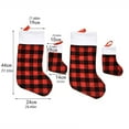 thumbnail image 6 of Christmas Stocking Classic Red Black Buffalo Plaid Hanging Stockings for Christmas Tree Fireplace Holiday Party Decor, 6 of 7