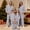 Gray(Mom), variant on Matching Christmas Pajamas Home Wear Hoodid Pajamas Long Sleeve Zip Up Union Suits Fleece Festival Party Sleepwear Gray(Mom) 2XL