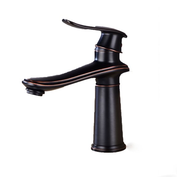 Robinet de Lavabo Chaud et Froid Américain, Corps en Cuivre à Trou Unique, Ensemble de Robinet de Lavabo, Facile à Installer