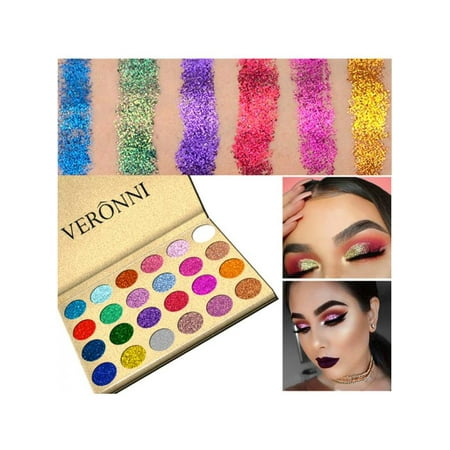 VICOODA Eyeshadow Palette, 24 Colors Matte Glitter Shimmer Highly Pigmented and Long Lasting Eye Shadow Powder Makeup (Best Pigmented Drugstore Eyeshadow Palette)