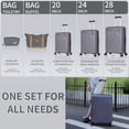 thumbnail image 3 of Concepten 5-Piece Carry on Luggage Set, PP Material Hard Shell Suitcase with TSA Lock for Rotating Wheels，Lightweight and Drop Resistant Suitcase, 3 of 8
