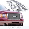 thumbnail image 3 of APS Compatible with GMC Sierra 2500HD 3500HD 2007-2010 with Logo Show Main Upper Stainless Steel SS Chrome Billet Front Grill Grille Insert G66516A, 3 of 7
