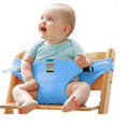 thumbnail image 1 of Asientos de seguridad para silla de comedor para bebés, cinturón de arnés de alta silla para niños pequeños, correa de asiento elevador de alimentación portátil, azul Afortunado Sencillez, 1 of 2