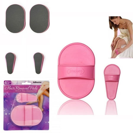 4 Pc Hair Removal Exfoliating Kit Smooth Leg Skin Pad Arm Face Upper Lip (Best Solution For Upper Lip Hair)