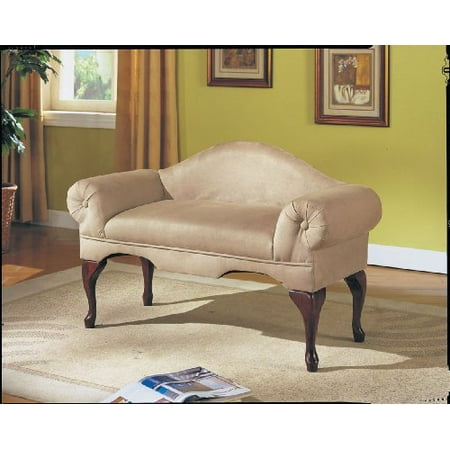 Acme 05630 Aston Microfiber Rolled Arm With Back Bench Beige Finish Acme 05630 Aston Microfiber Rolled Arm With Back Bench Beige Finish
