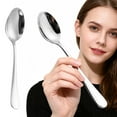 thumbnail image 2 of MOQIN Dinner Spoon, Tablespoons,Premium Food Grade Stainless Steel Spoons,Durable Metal Spoon,Tablespoon,Silverware Spoons Only,Mirror Finish & Dishwasher Safe,Use for Home,Restaurant, 2 of 9
