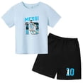 thumbnail image 3 of Conjuntos de 2 camisetas y pantalones con estampado de Super Soccer Star No. 10 para niños de 3 a 14 años, ropa de calle para niños y niñas, 3 of 5
