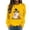 Yellow, variant on HAIJIE Women Crew‑Neck Pullover Top, Long‑Sleeve Halloween Graphic Print Sweatshirt, Casual Wear For Halloween Christmas Fall Winter Holiday Assemblies (Black,L)