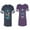 Men Navy / Women Purple, variant on King Queen Pentagon Emerald Gold Matching Couple Cotton Jerseys (Men Navy / Women Black) (Men S / Women S)