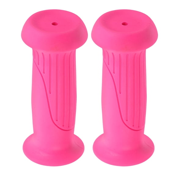 ibasenice 1 Pair Bicycle Grips Durable Shock-Absorbing Covers for Kids Bicycles PVC Pink Round Shape