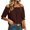 Wine polka dot blouse for women a1, variant on Yrmaups Polka Dot Off Shoulder Blouse for Women Plus Size, Ruffle Sleeve Flowy Pullover Top, Lightweight Summer Beach Vacation Daily Wear, Black L