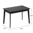 thumbnail image 5 of WIAWG Wood PC Laptop Computer Workstations Writing Desk - Home Office Workbench Desk with 2 Drawer, Laptop Computer Work Study Table, Black 47.2in, 5 of 7