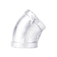 thumbnail image 1 of Codo de hierro maleable galvanizado de 45 grados 3/4 pulgadas FPT x 3/4 pulgadas, 1 of 2