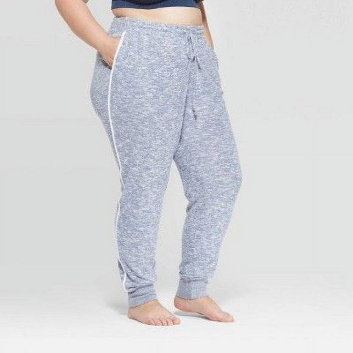 Women's Plus Size Lounge Jogger Sleepwear Pants Colsie Black 2X