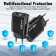 thumbnail image 3 of Adaptador de cargador USB 3.0 tipo C de carga de teléfono GaN de 65 W para Huawei (negro de la UE), 3 of 8